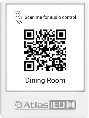 AtlasIED GEM-5 Atmosphere Virtual Wall Controller QR Code Holder - White