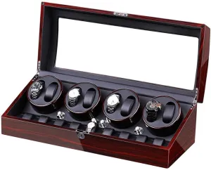Automatic Watch Winder Box for 8 Watches   9 Storage Light Quiet Motor Large Capacity Wood Shell Piano Paint Exterior