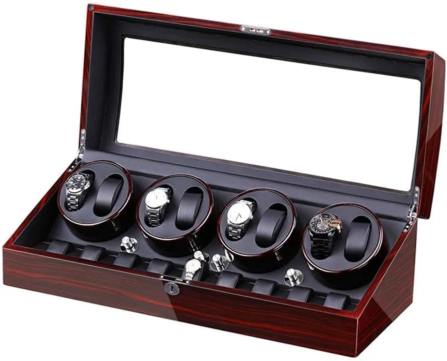 Automatic Watch Winder Box for 8 Watches   9 Storage Light Quiet Motor Large Capacity Wood Shell Piano Paint Exterior