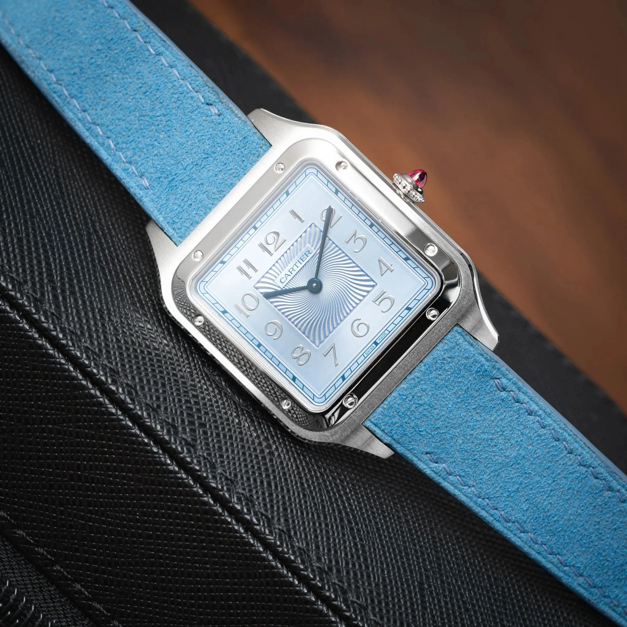 Baby Blue Alcantara - Santos-Dumont Strap