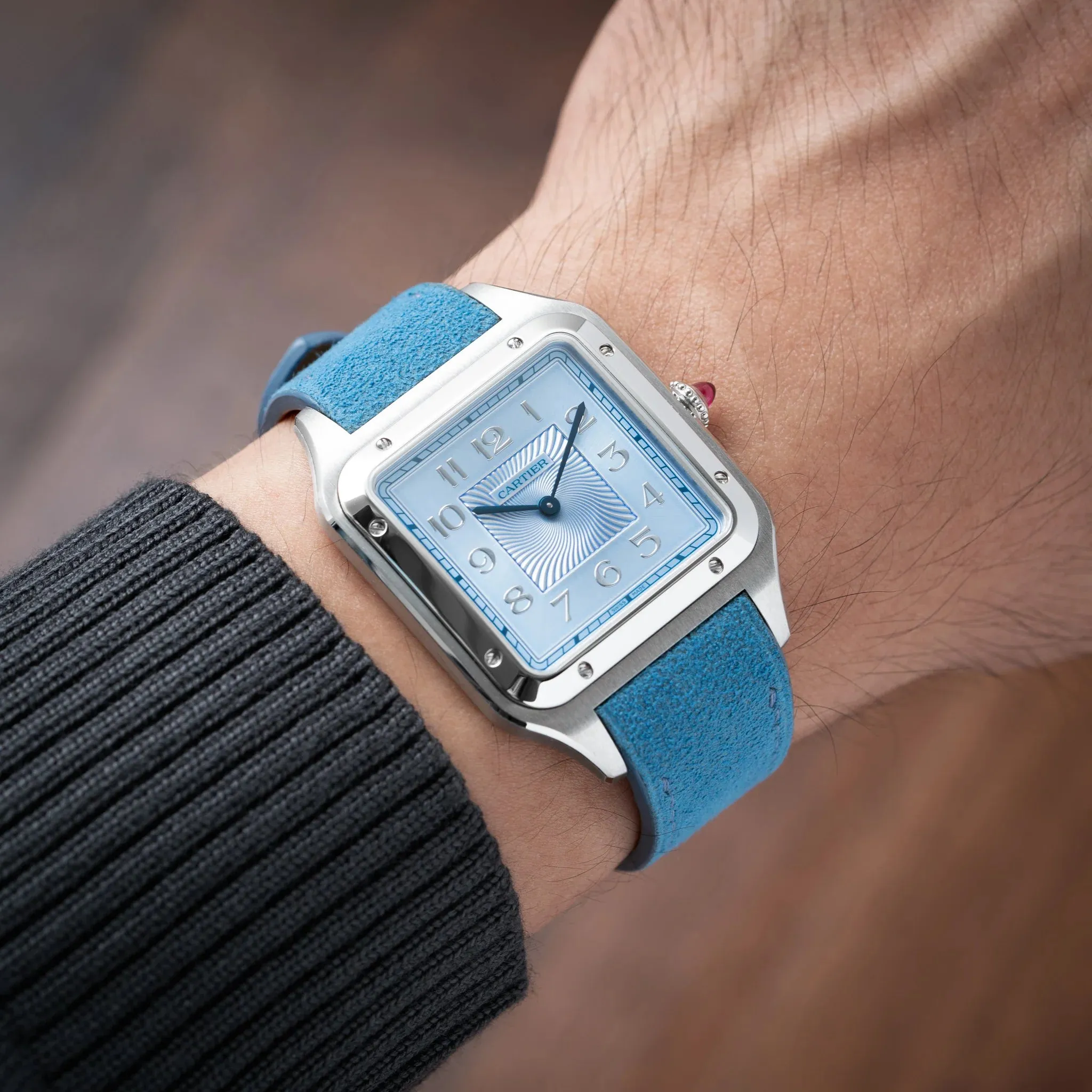 Baby Blue Alcantara - Santos-Dumont Strap