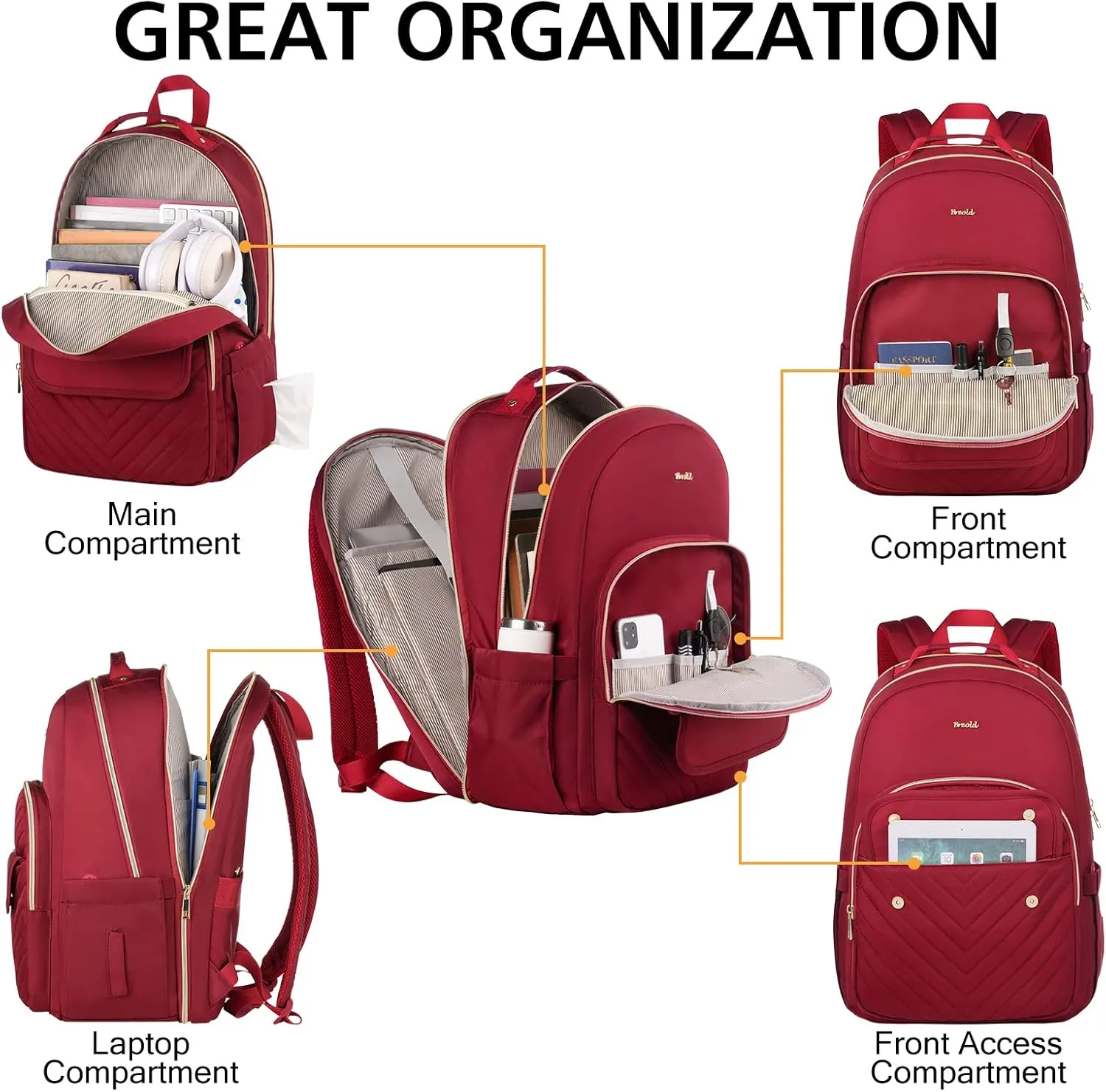 Backpack for Women Teacher Bag Girls School Bookbags for Middle School University,Laptop Backpack Work Backpack for Personal Essentials
