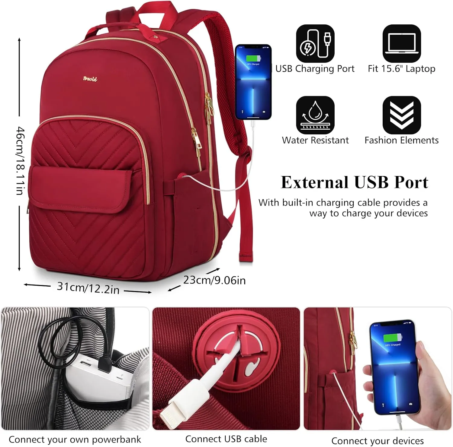 Backpack for Women Teacher Bag Girls School Bookbags for Middle School University,Laptop Backpack Work Backpack for Personal Essentials