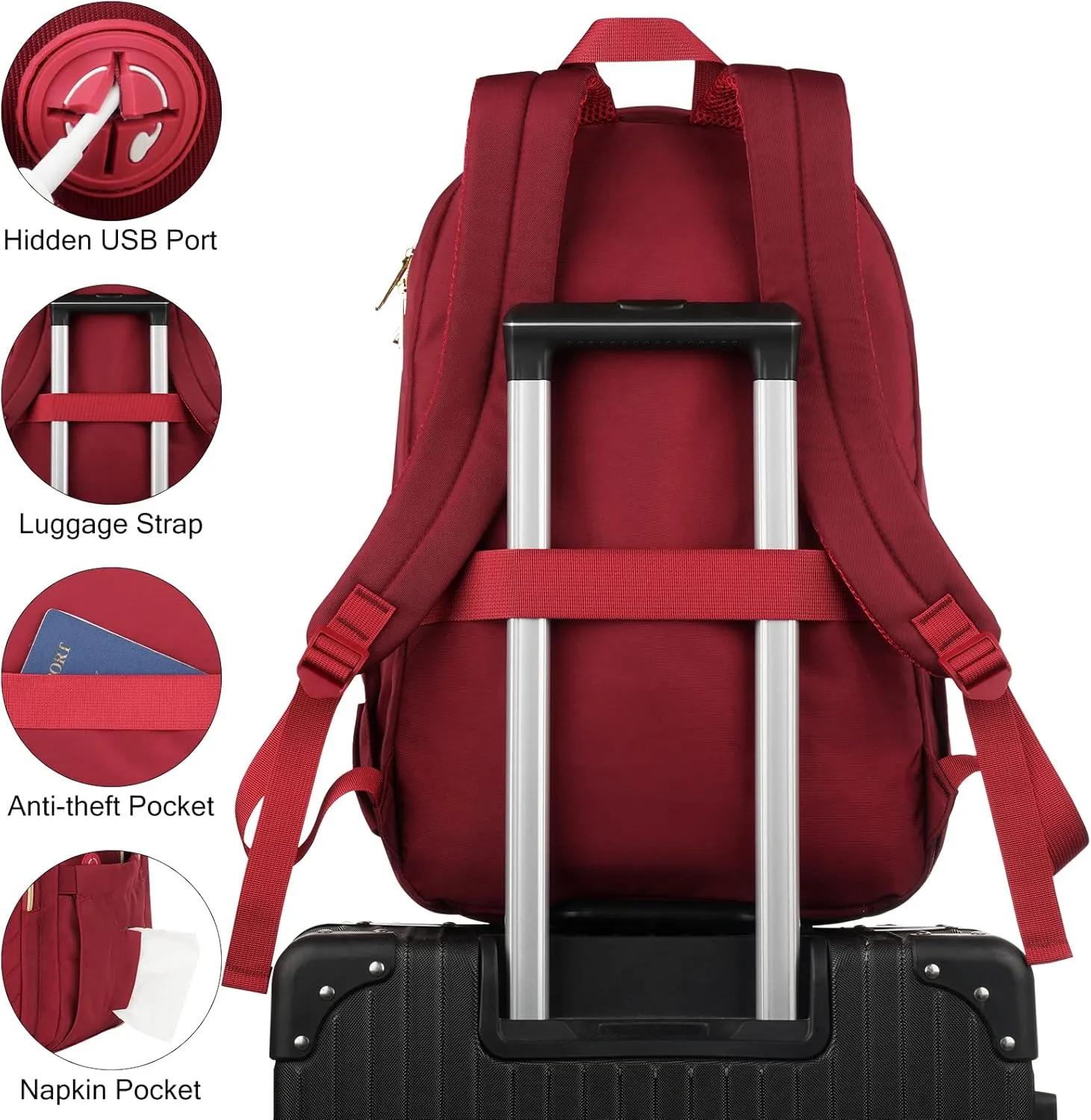 Backpack for Women Teacher Bag Girls School Bookbags for Middle School University,Laptop Backpack Work Backpack for Personal Essentials