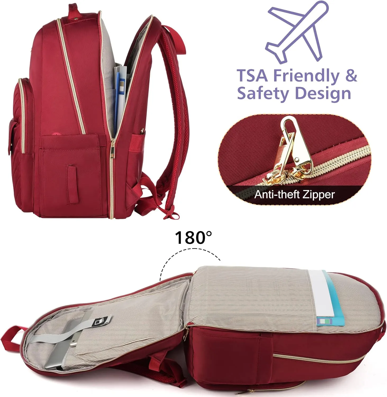 Backpack for Women Teacher Bag Girls School Bookbags for Middle School University,Laptop Backpack Work Backpack for Personal Essentials