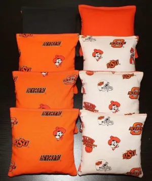 BackYardGamesUSA Oklahoma State Cornhole Bean Bags 8 OSU Cowboys ACA Regulation Corn Hole Bags