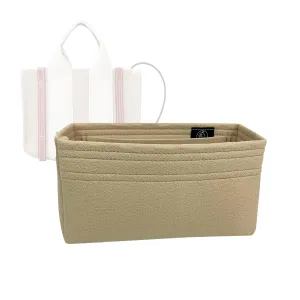 Bag Organizer for Chloe Woody Tote Mini (Cotton Canvas) Bag - Premium Felt Purse Handbag Insert Liner Shaper (Handmade) Soft Structure Support
