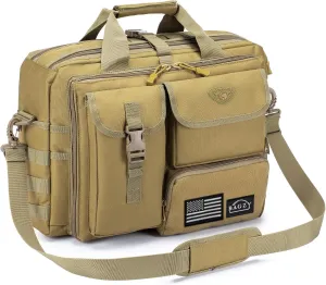 BAGZY Tactical Laptop Bag for Men Multifunctional Tactical Briefcase, Men's Military Messenger Bag 14/15.6/17.3 Inch
