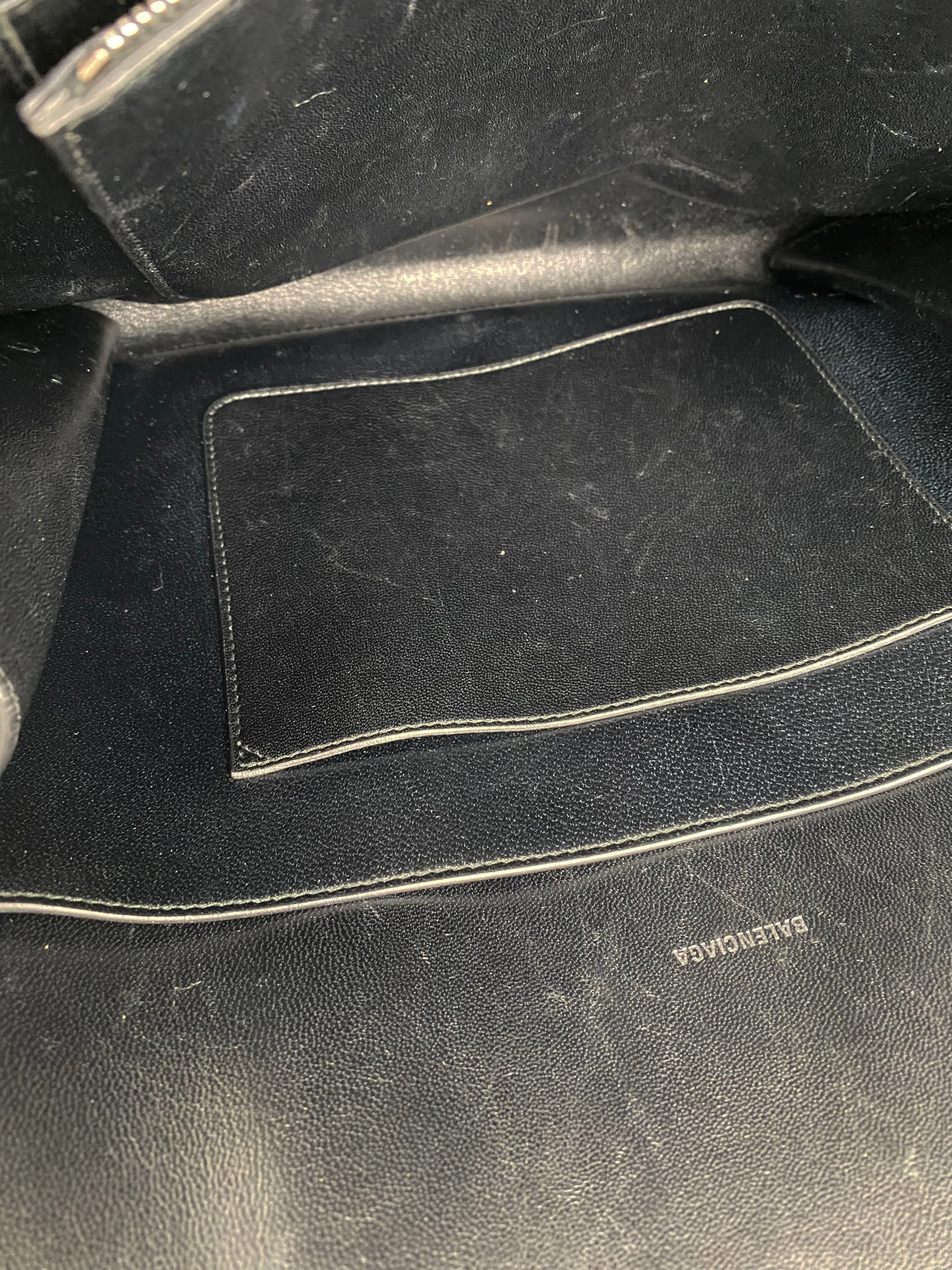 Balenciaga Black Allover Logo Tote Bag