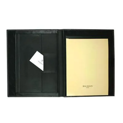 Balmain Millau A4 Black Zipper Portfolio