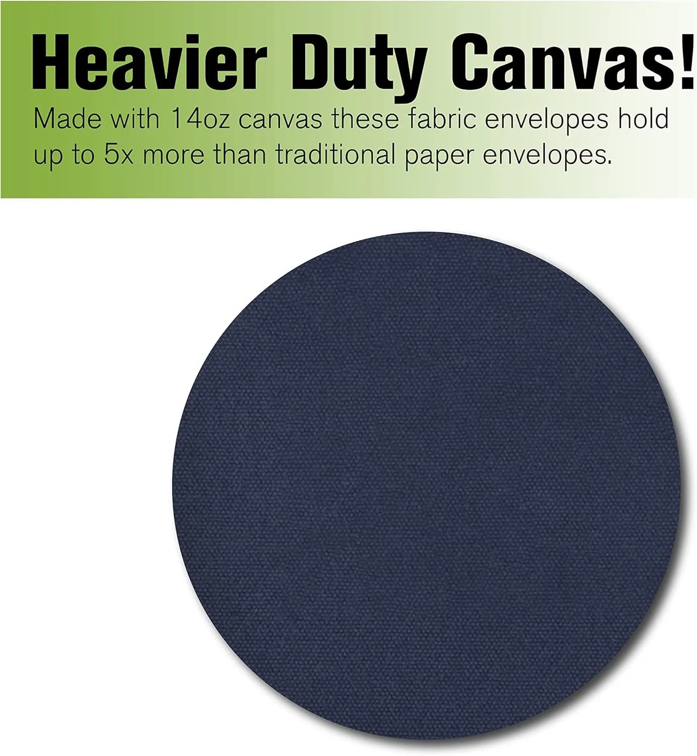 BankSupplies Canvas Interoffice Mailer - 14 oz. - 14W x 11H - Navy Blue - Transit Bag - Large Zipper Bag with Grommet - Use with Padlock or Zip Tie for Security
