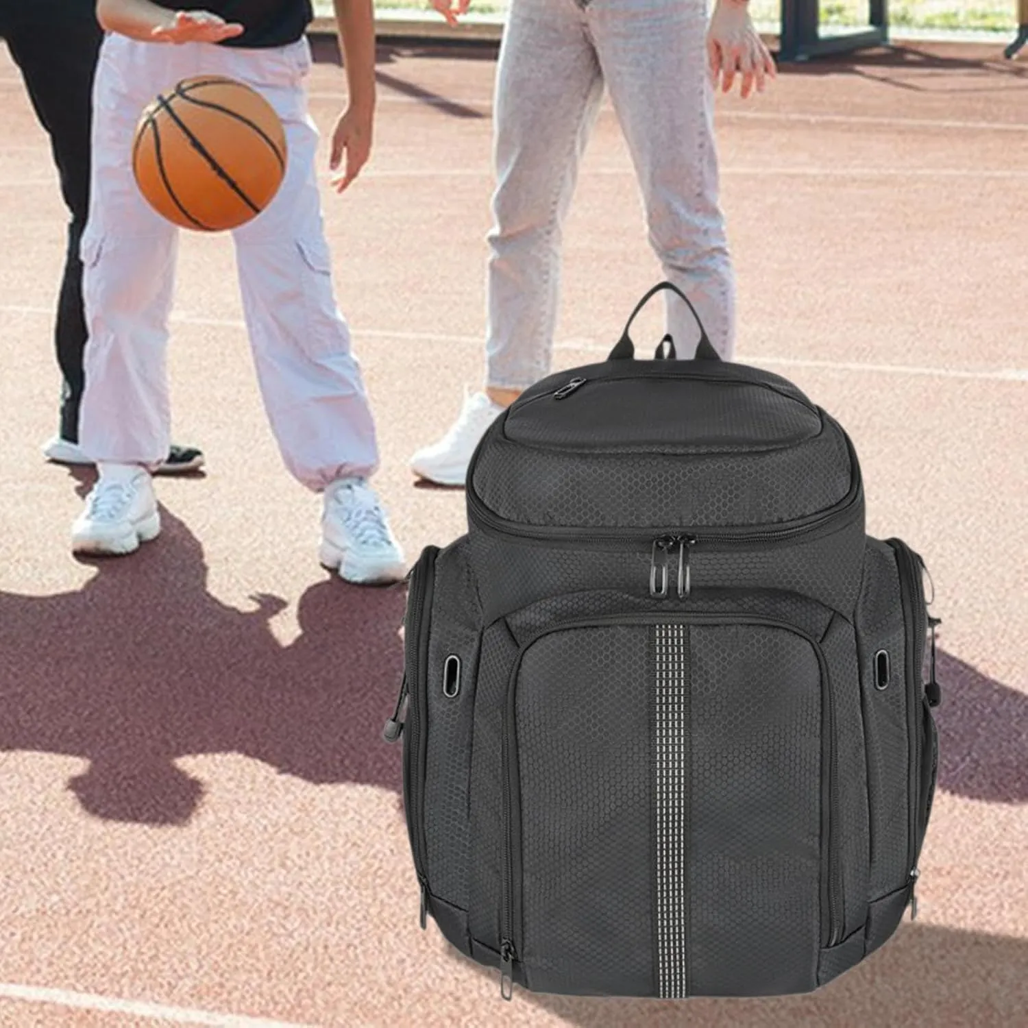 Basketball Backpack Sports Organizer Bag Soccer with Adjustable Shoulder Straps with Ball And Shoes Compartments Gym Backpack