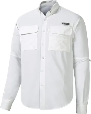 BASSDASH Men's Performance Fishing Hiking Shirt UPF 50 Button Down Long Sleeve Quick Dry FS21M
