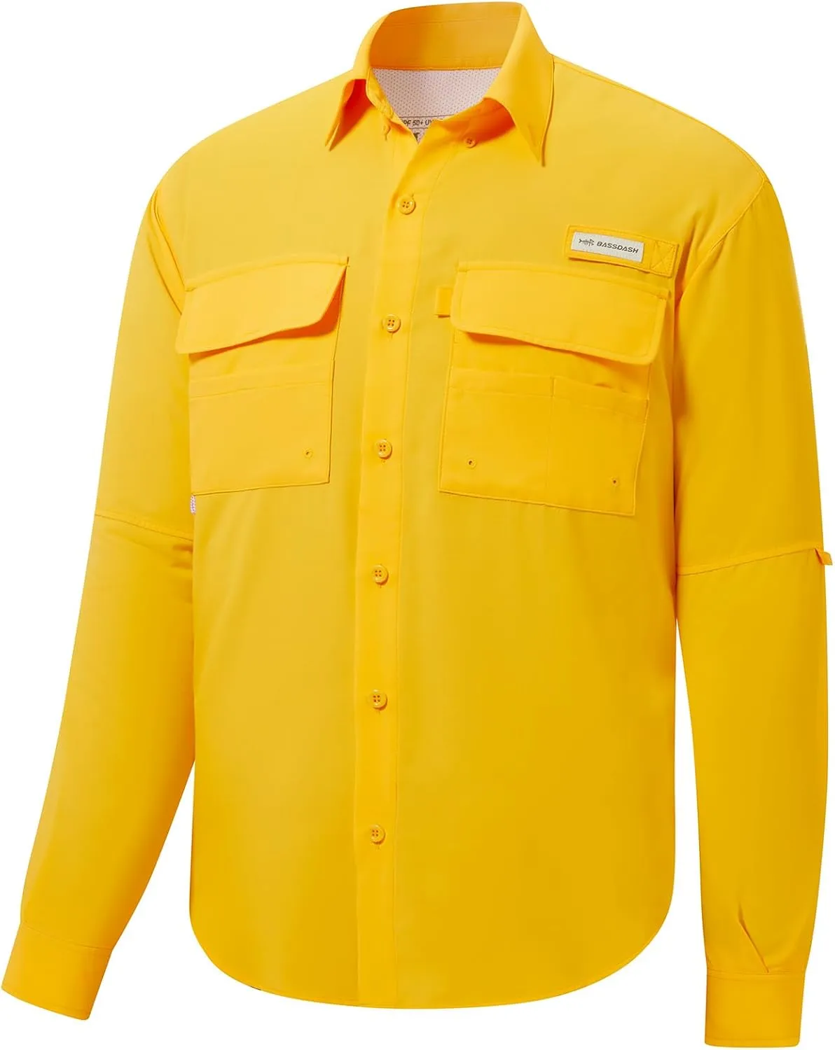 BASSDASH Men's Performance Fishing Hiking Shirt UPF 50 Button Down Long Sleeve Quick Dry FS21M