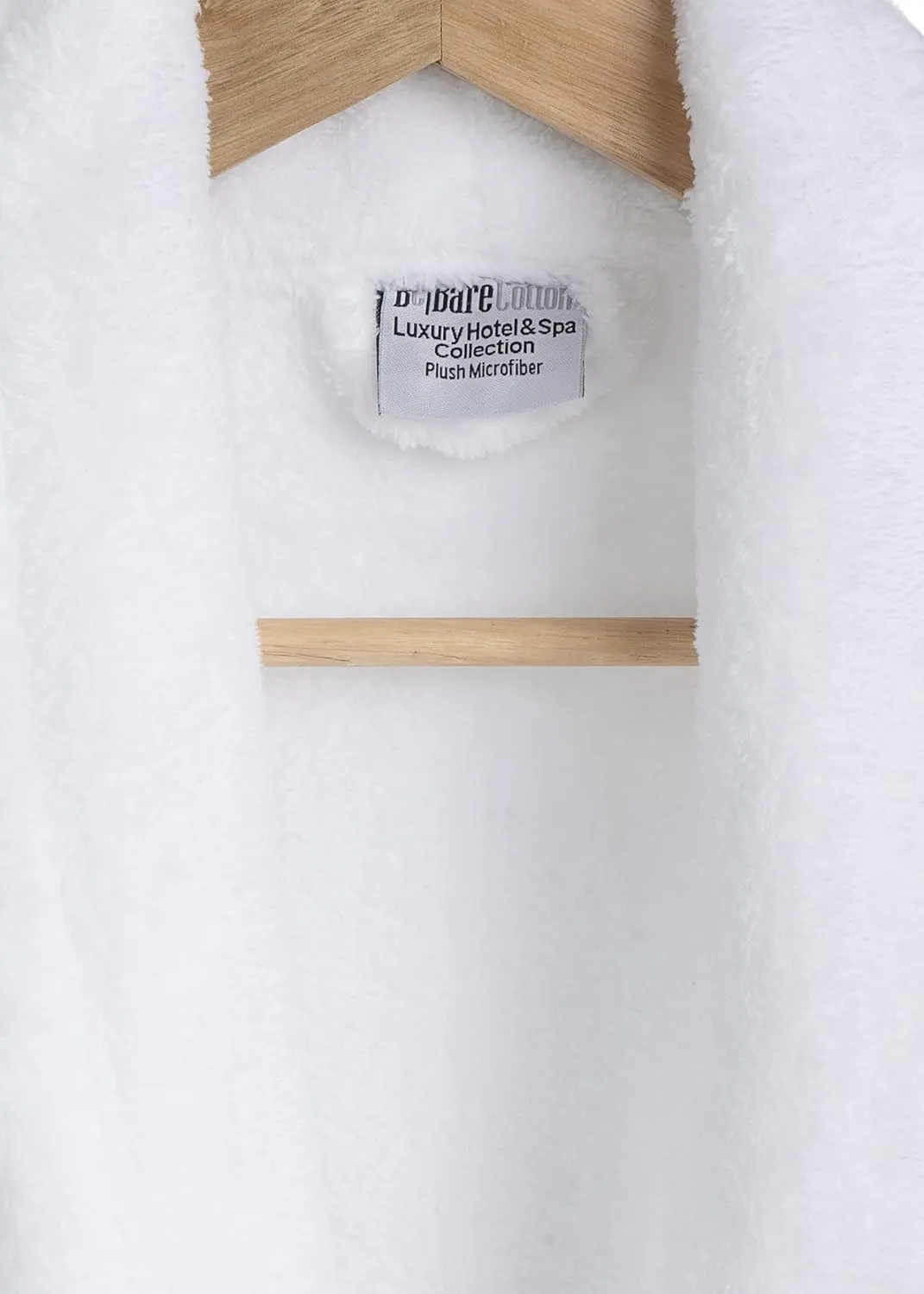 BC BARE COTTON Kids Microfiber Fleece Hooded Robe