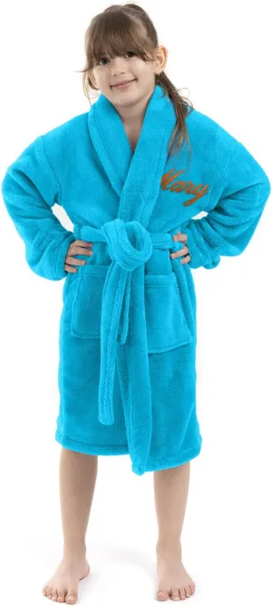 BC BARE COTTON Personalized Name Custom Kids Microfiber Fleece Robe