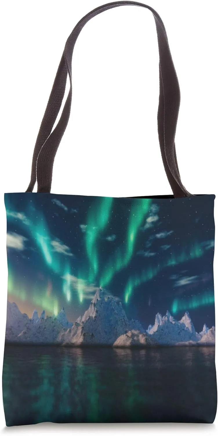 Beautiful Alaska Iceland Northern Lights Tote Bag