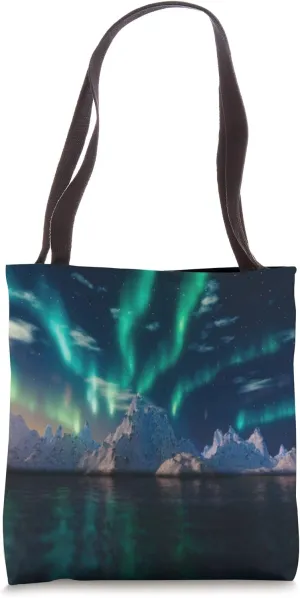 Beautiful Alaska Iceland Northern Lights Tote Bag