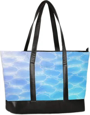 Beautiful Sea Water Abstraction Laptop Tote Bag for Women Lightweight Work Purse with Multiple Compartments Fits 13-15.6 Inch Laptop Tablet Shoulder Bag for Office Travel Daily Use