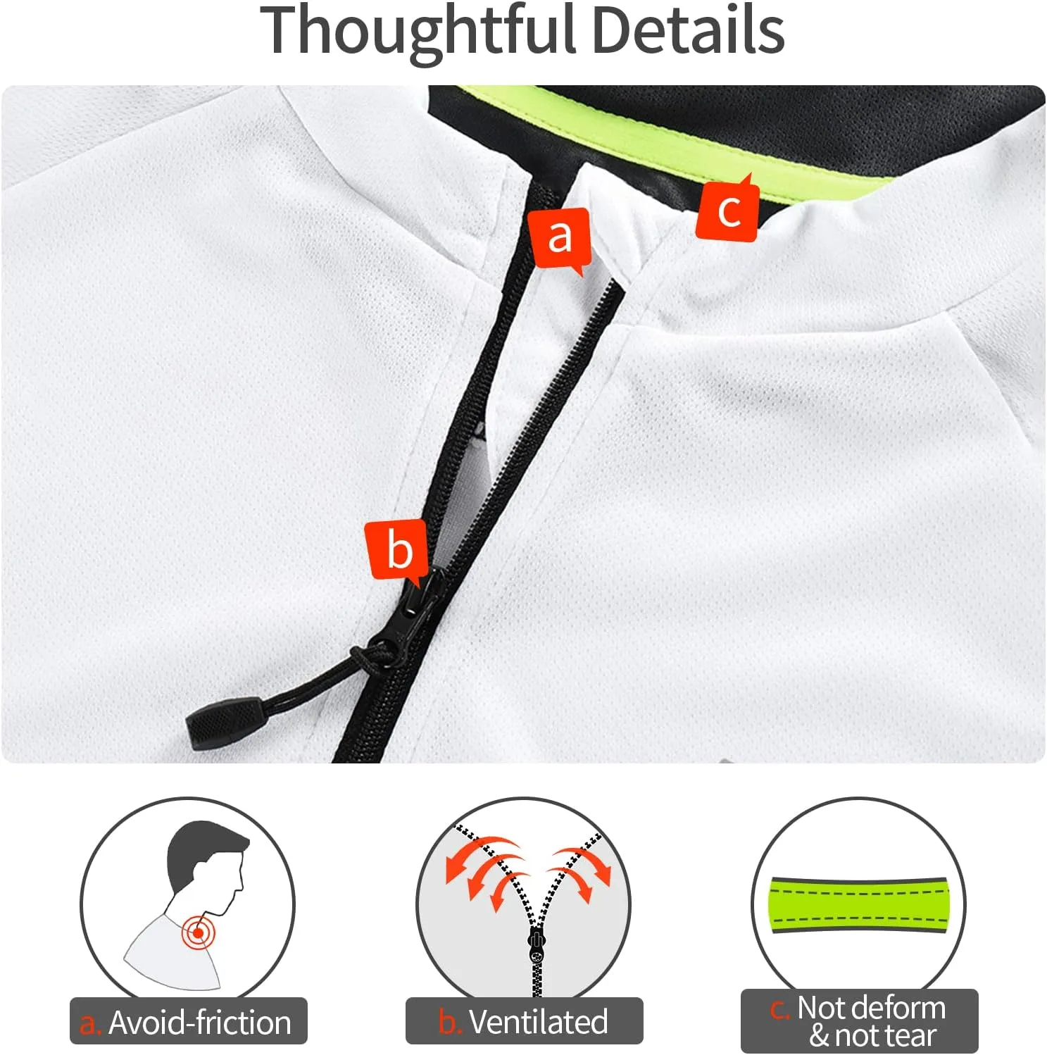 BERGRISAR Men's Basic Cycling Jerseys Short Sleeves Mountain Bike Bicycle Shirt Zipper Pockets