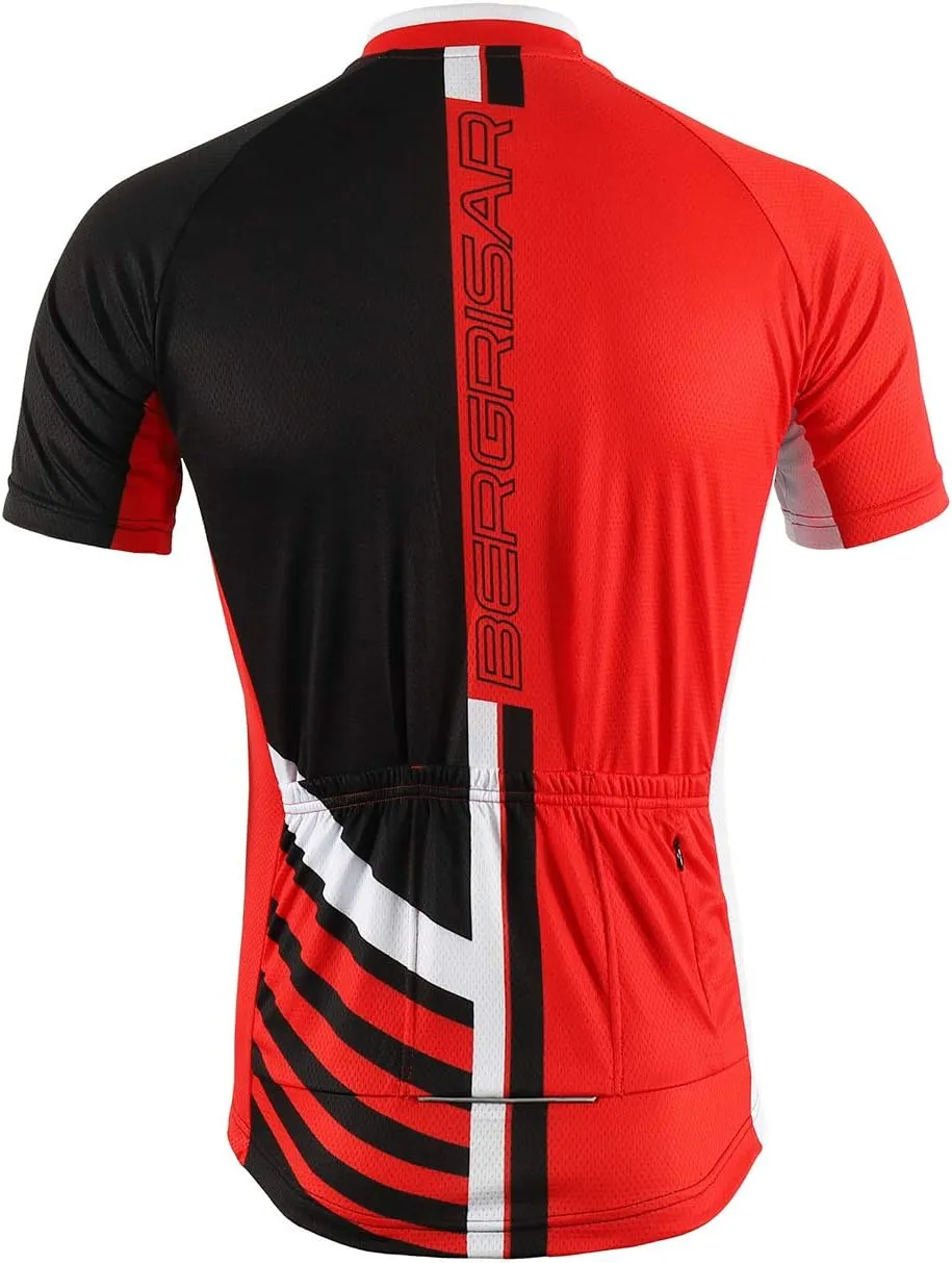 BERGRISAR Men's Cycling Jerseys Short Sleeves Bike Shirt