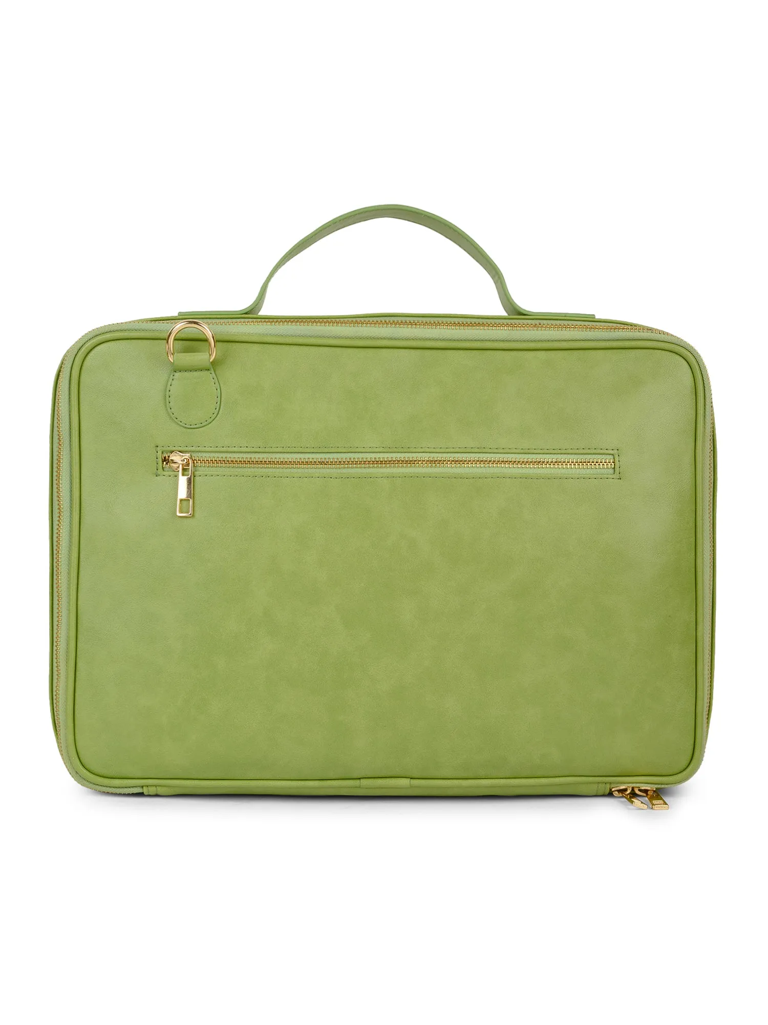 Berrylush Women Green Solid Smart Casual Laptop Bag
