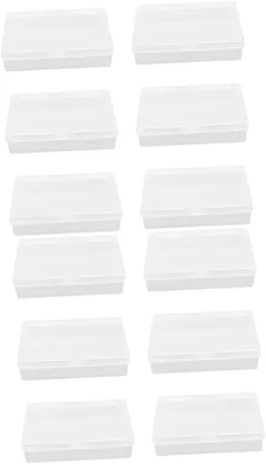 BESPORTBLE 2sets Transparent Storage Box for Cards Game Cards Small Item Organization Convenient and Design for Easy Access 6pcs*2