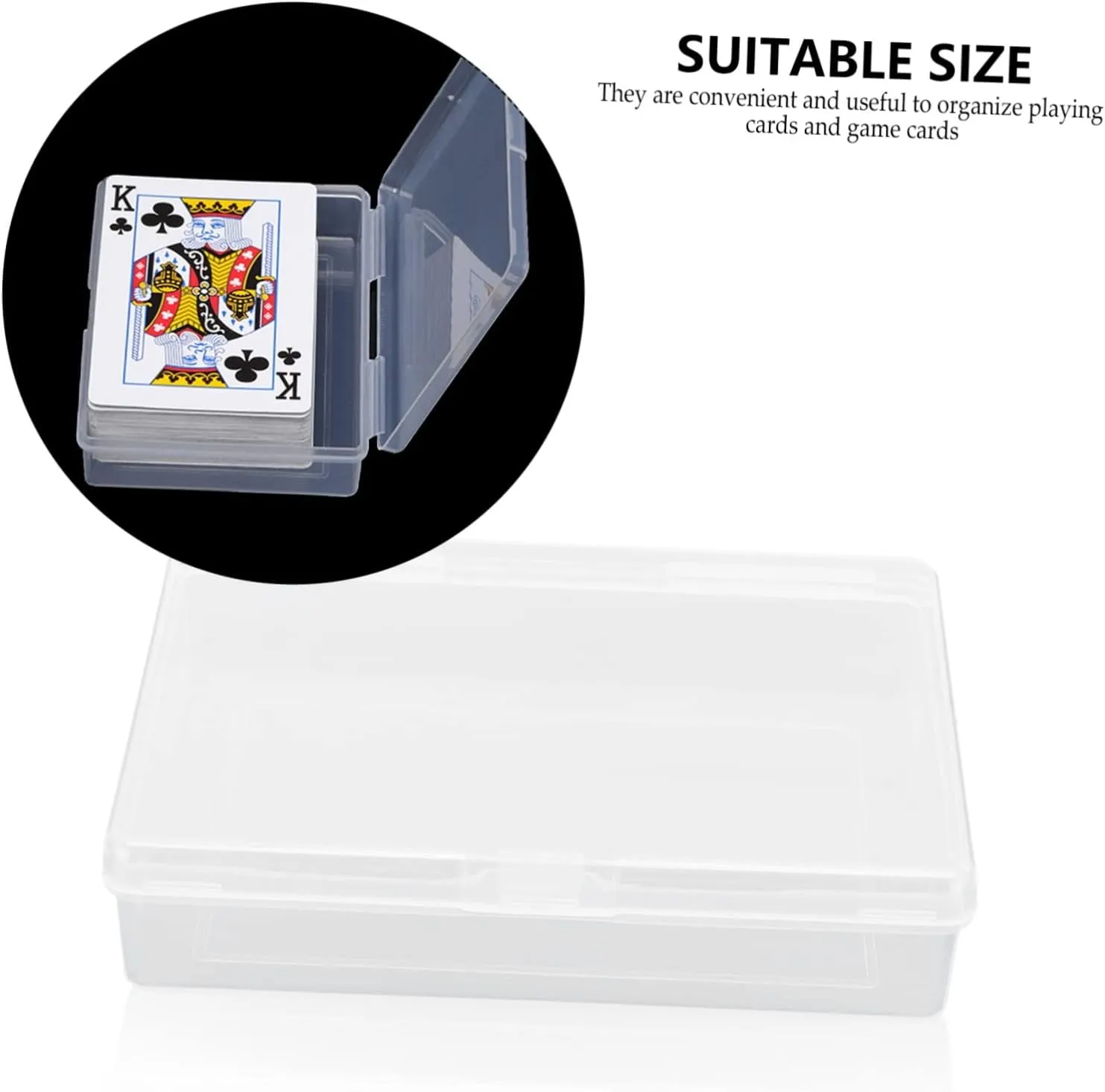 BESPORTBLE 2sets Transparent Storage Box for Cards Game Cards Small Item Organization Convenient and Design for Easy Access 6pcs*2
