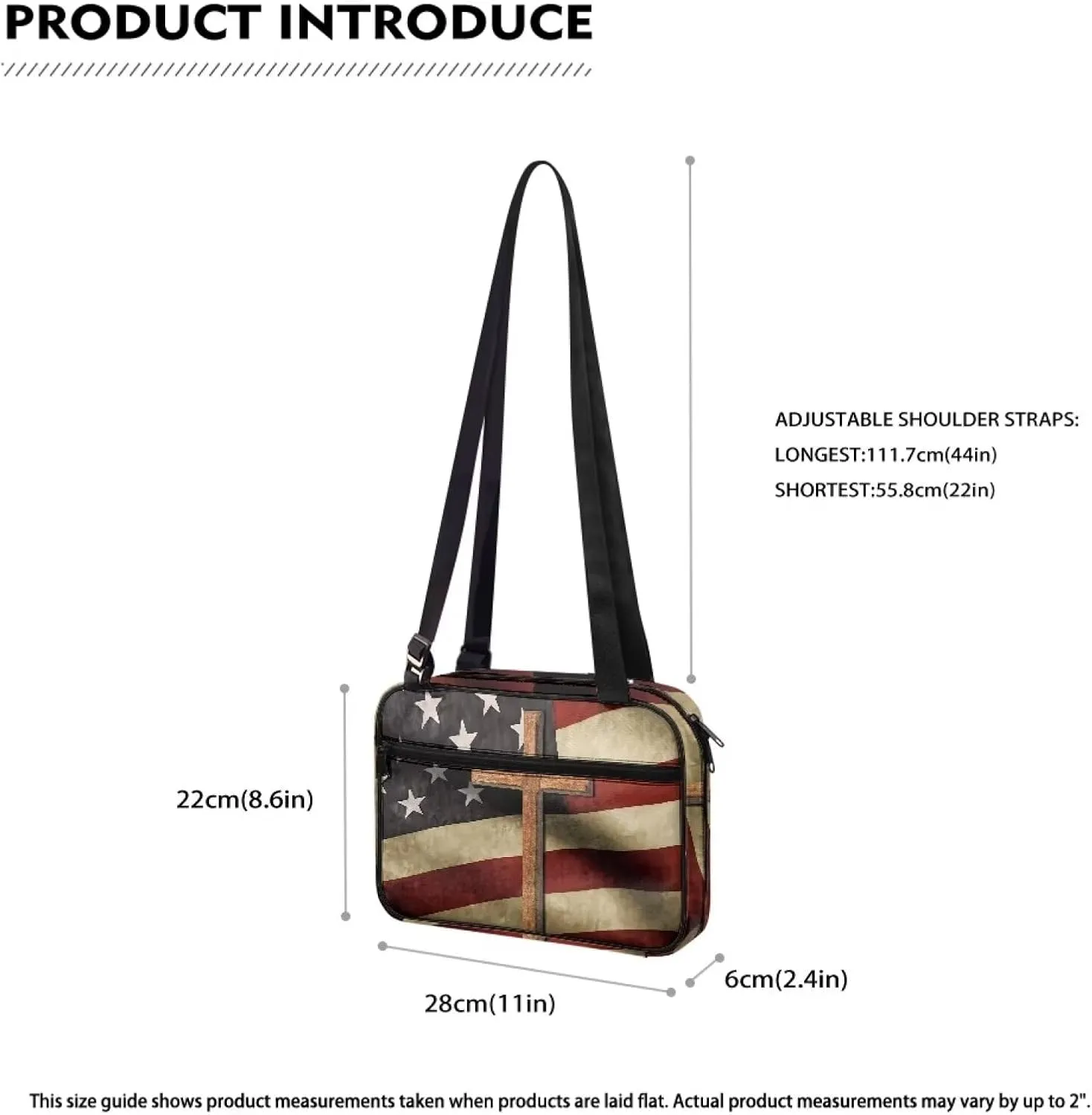 Bible Covers Adjustable Strap Bible Bag Church Handbags Scripture Crossbody Bag for Women Bible Journal Kit