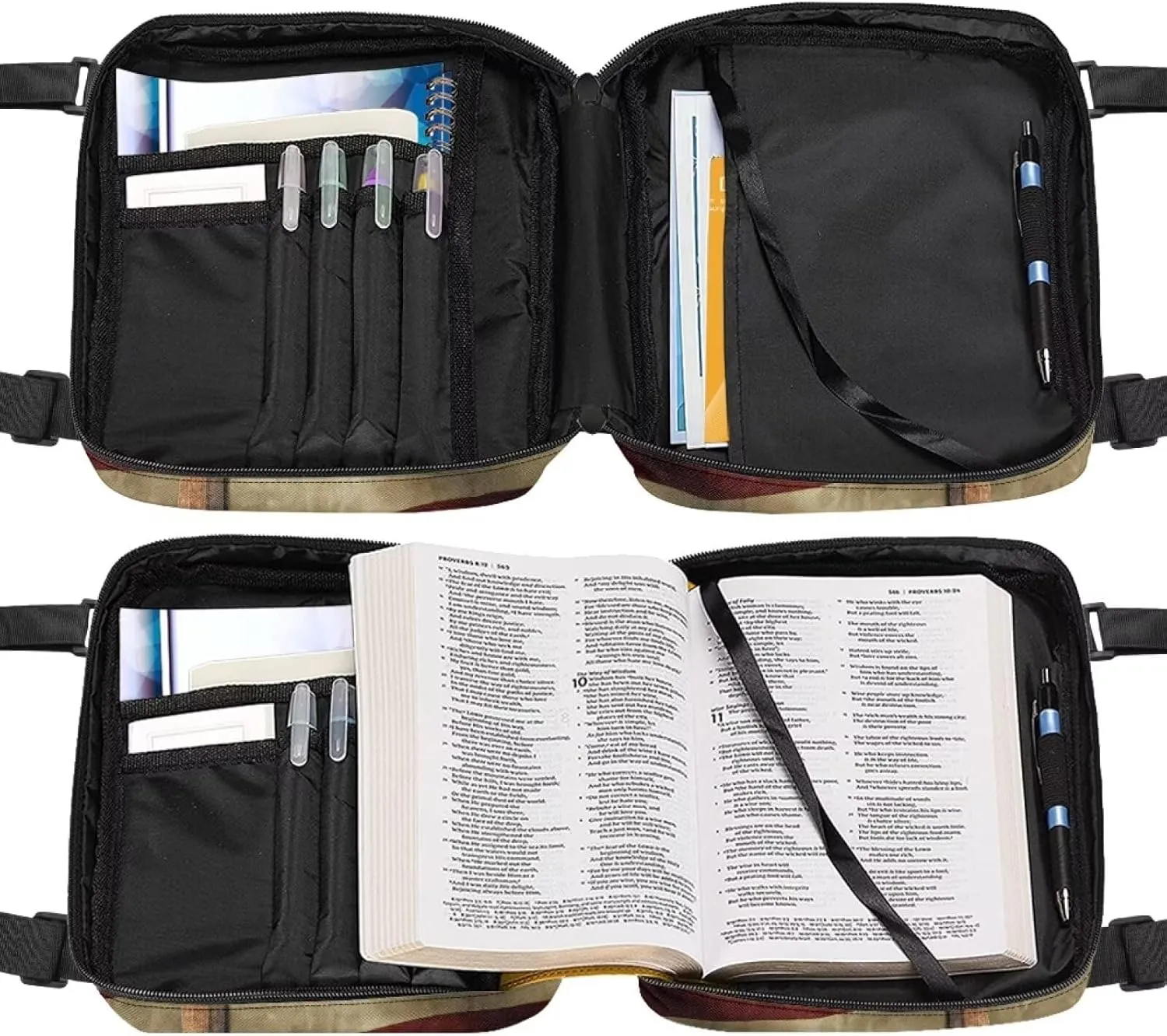 Bible Covers Adjustable Strap Bible Bag Church Handbags Scripture Crossbody Bag for Women Bible Journal Kit