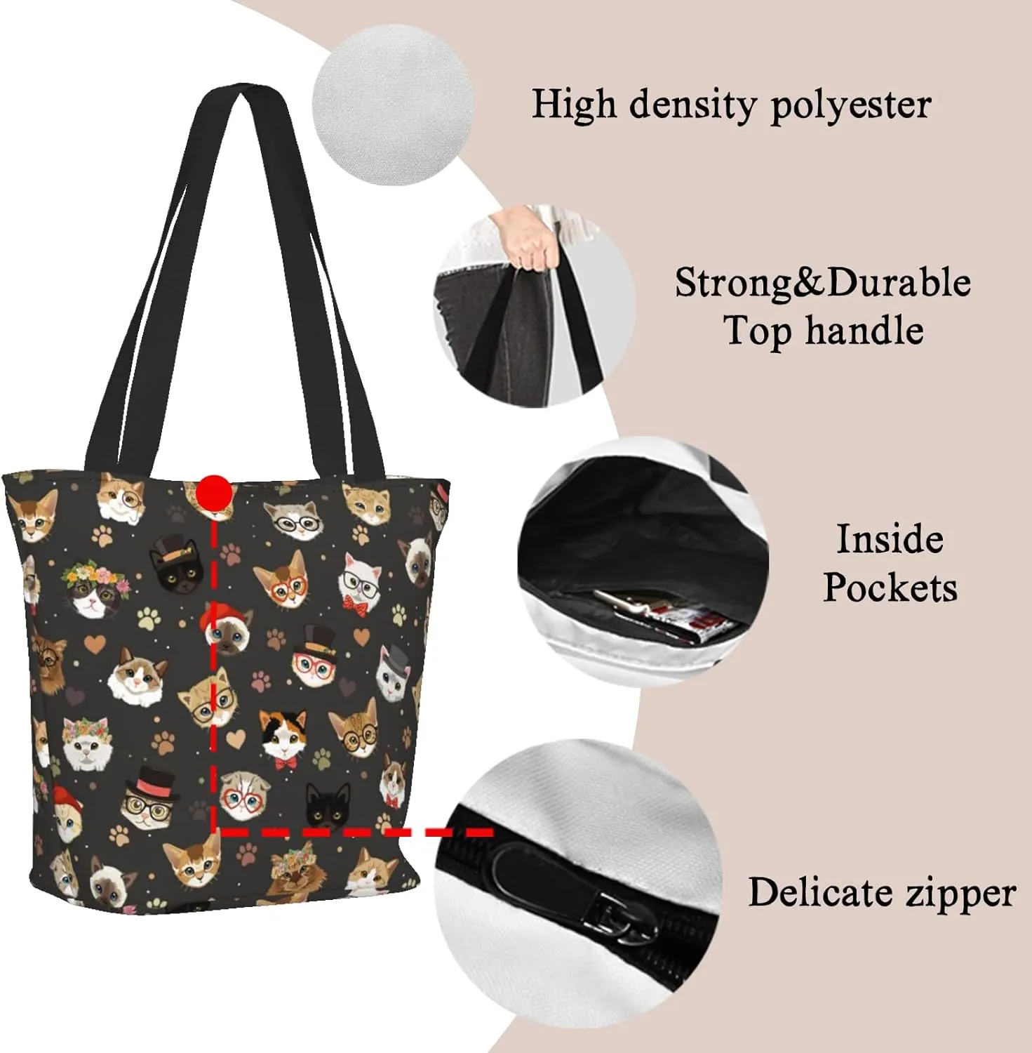 Bible Tote Bags for Women Christian Tote Bag Church Shoulder Bag Inspirational Bags With Zipper Bible Verse Gifts