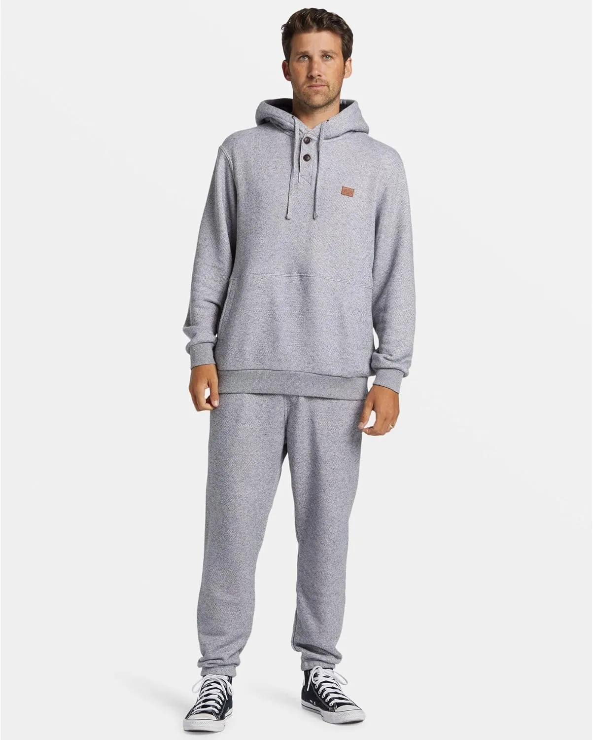 Billabong Men's Hudson Pullover Fleece Double Button Sweatshirt