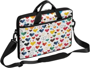 Black And White Butterfly Laptop Bag for Men Women 13-15 Inch Case Bags Sleeve Shoulder with Anti Slip Removable