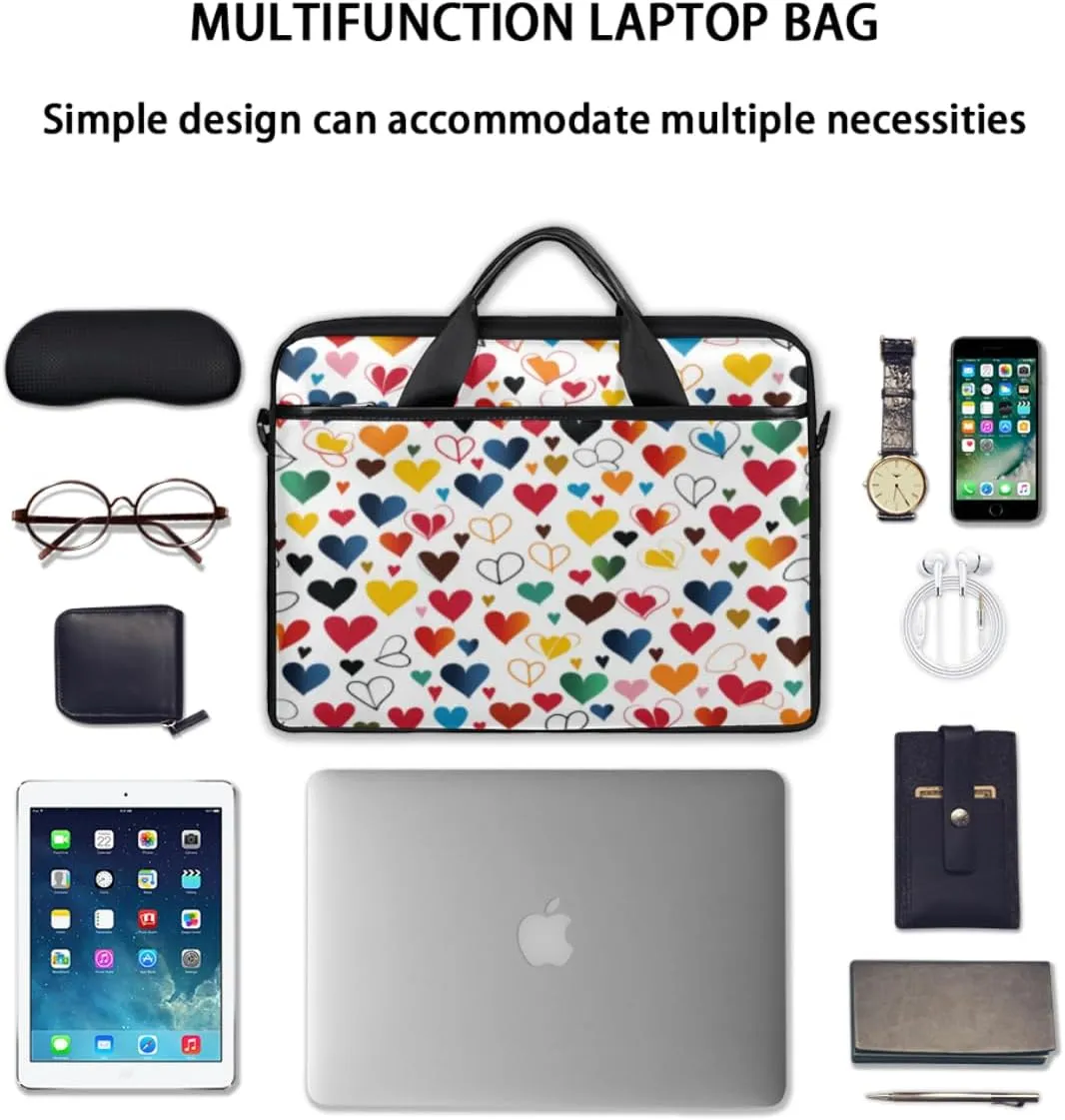 Black And White Butterfly Laptop Bag for Men Women 13-15 Inch Case Bags Sleeve Shoulder with Anti Slip Removable