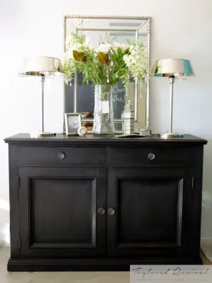 Black Commissioned Sideboard in Graphite with Black Wax.