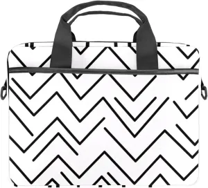 Black Gray Camouflage Print Laptop Shoulder Bag Slim Computer Briefcase Laptop Sleeve Messenger Case