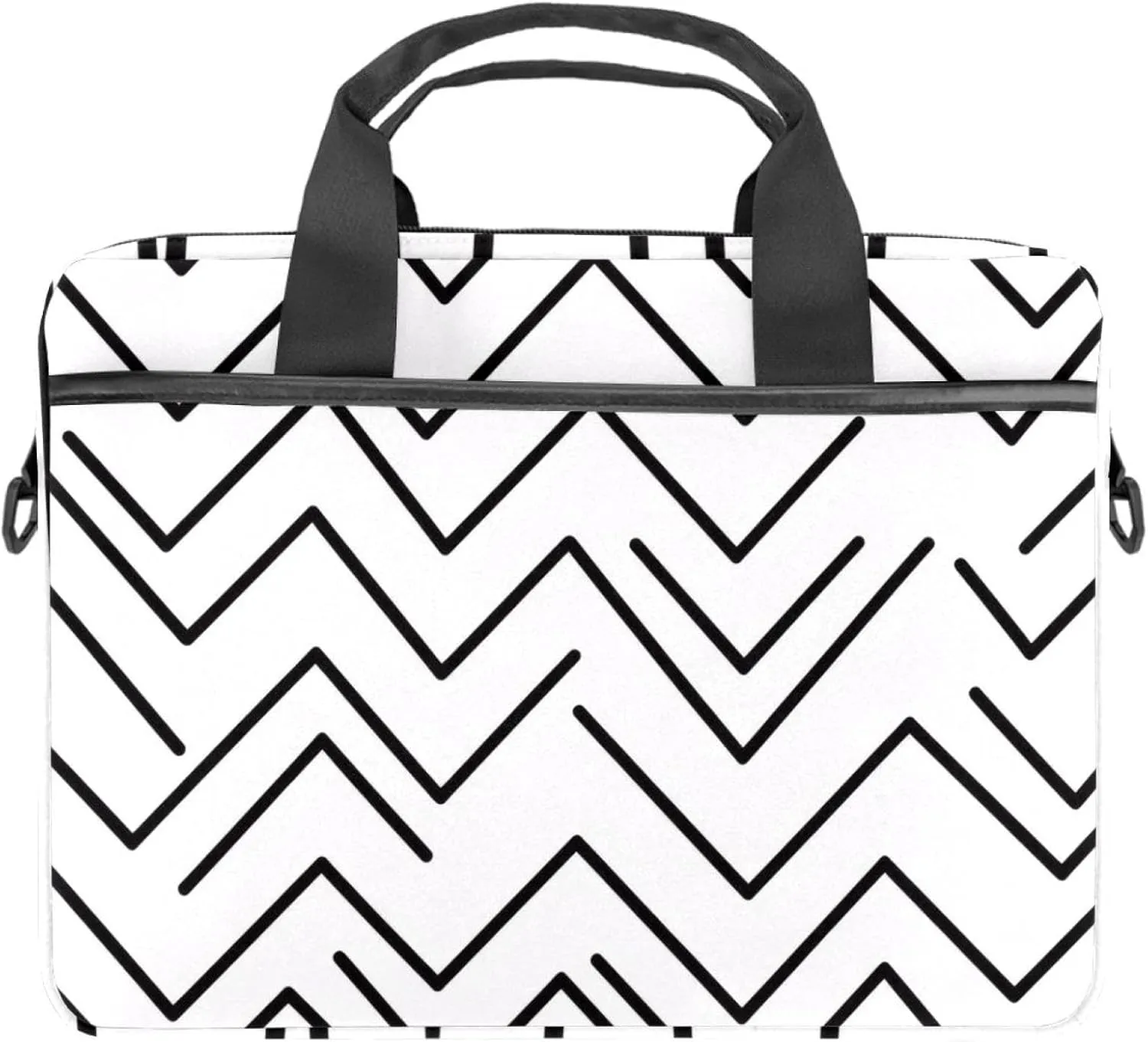Black Gray Camouflage Print Laptop Shoulder Bag Slim Computer Briefcase Laptop Sleeve Messenger Case