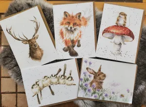 Blank Woodland Theme Greeting Cards- NEW