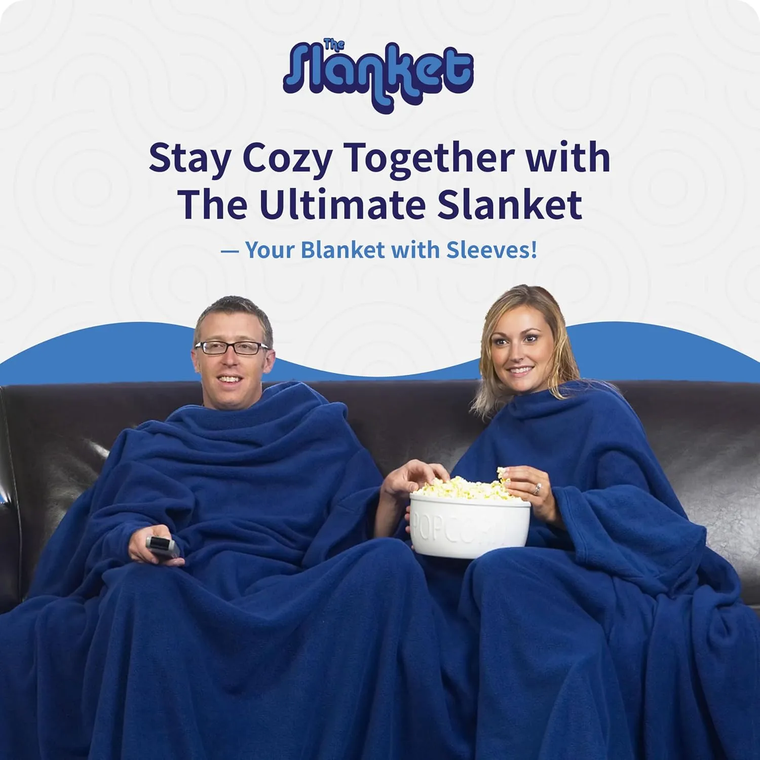 Blanket with Sleeves for 2 Adults - The Siamese Micro Fleece Wearable Blanket Robe for Women & Men - Lightweight