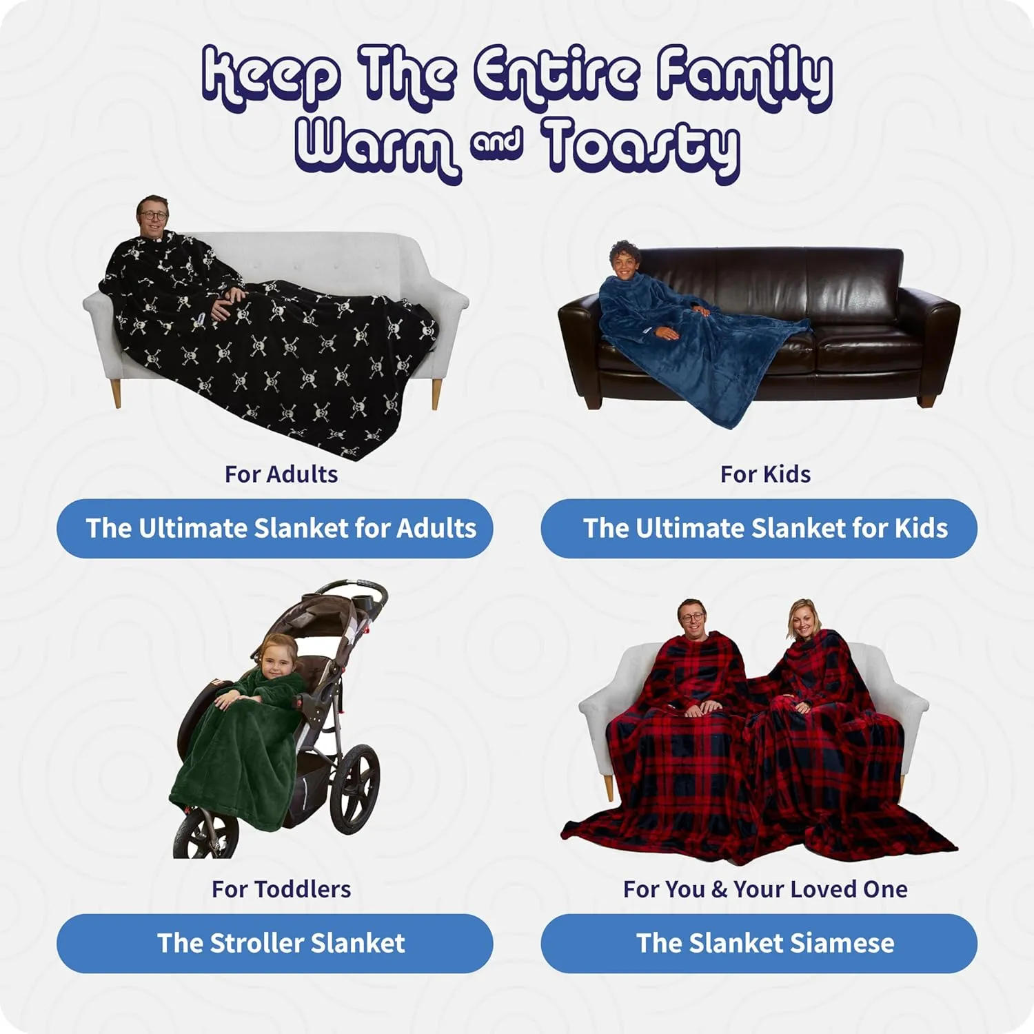 Blanket with Sleeves - The Ultimate for Women & Men - Adults’ Blanket with Foot Pocket & Hand Pocket