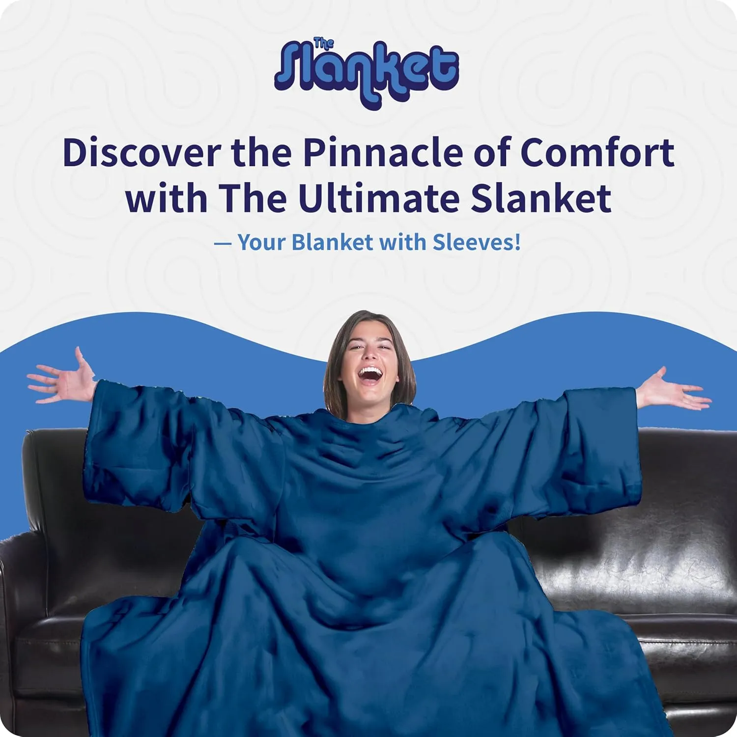 Blanket with Sleeves - The Ultimate for Women & Men - Adults’ Blanket with Foot Pocket & Hand Pocket