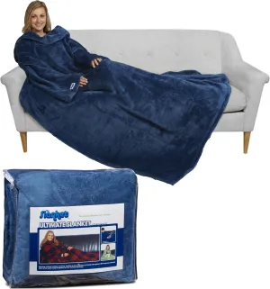 Blanket with Sleeves - The Ultimate for Women & Men - Adults’ Blanket with Foot Pocket & Hand Pocket