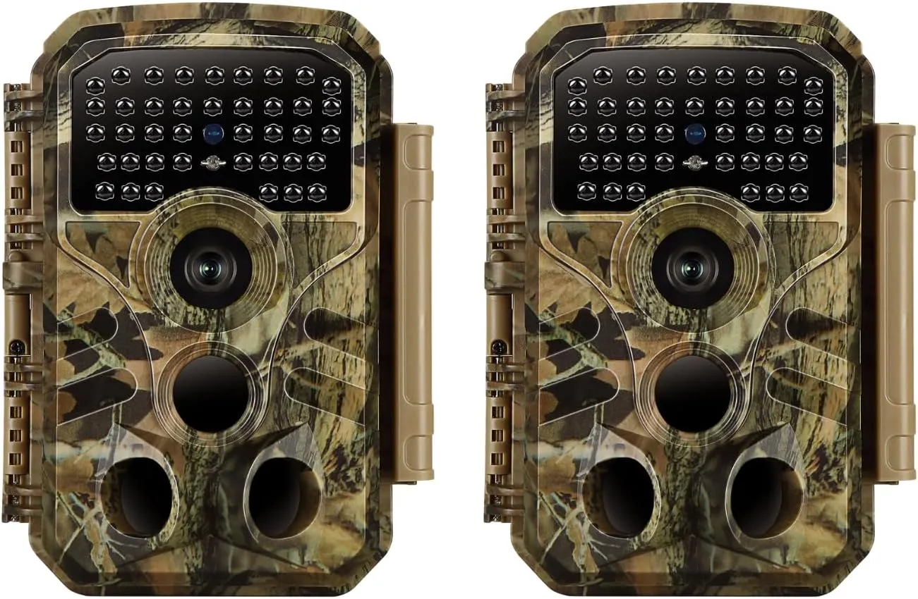 BLAZEVIDEO Trail Camera with 1296P Video & 32MP Photos, 100ft Night Vision, 0.1s Trigger Speed, Waterproof, for Home & Wildlife Monitoring