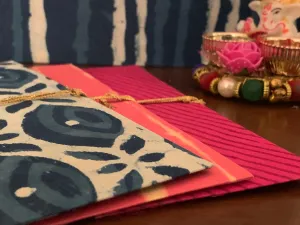 Block Print Fabric Envelope (Set of 3)