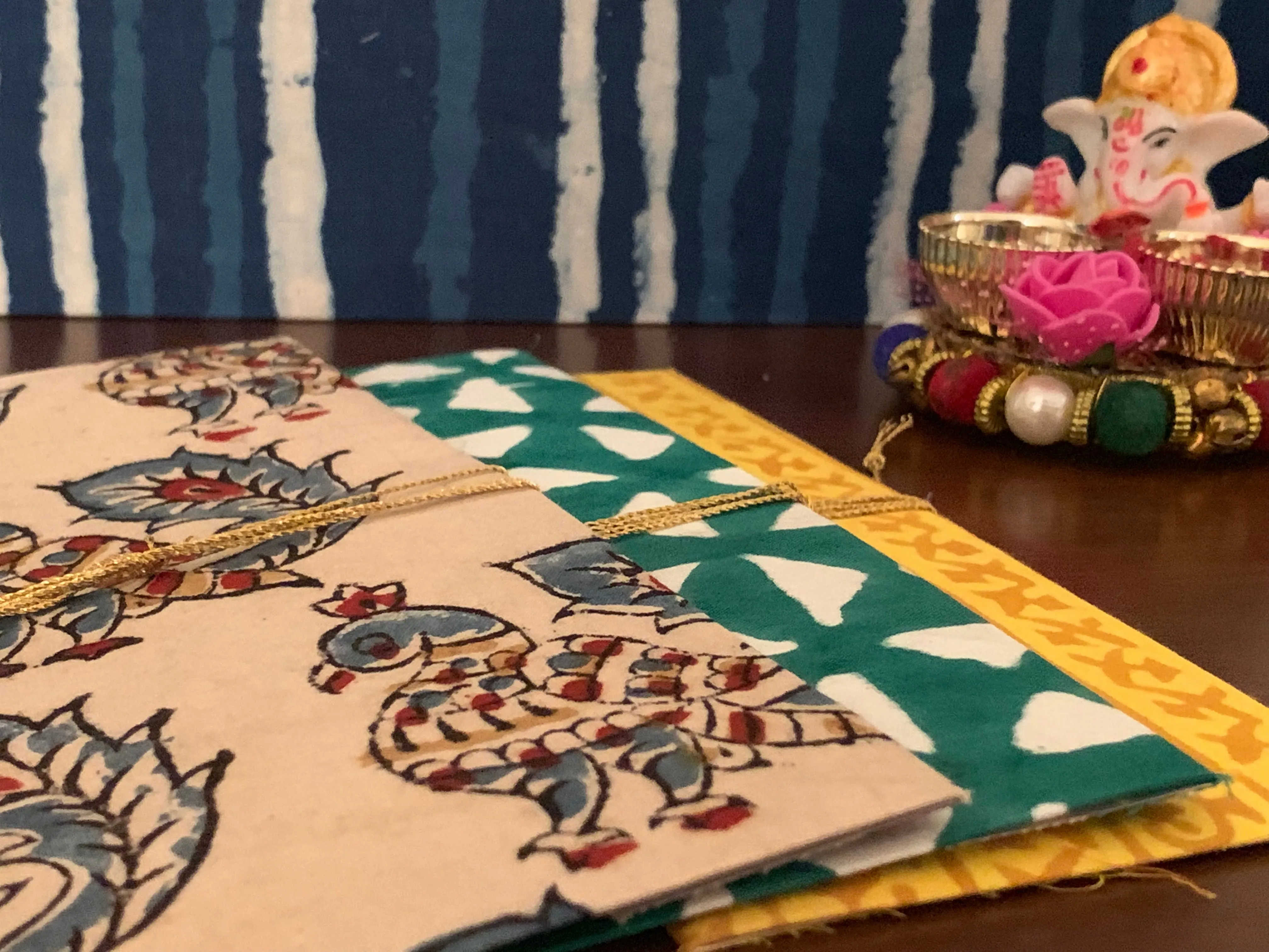 Block Print Fabric Envelope (Set of 3)