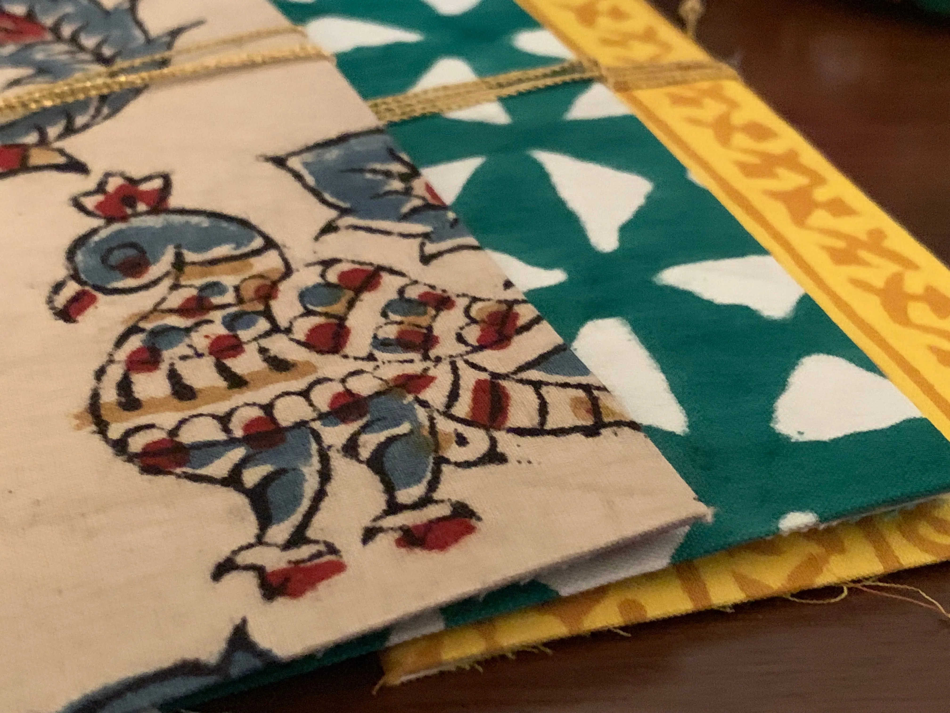 Block Print Fabric Envelope (Set of 3)