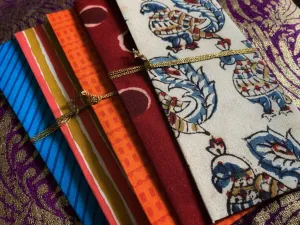 Block Print Fabric Envelope (Set of 5)