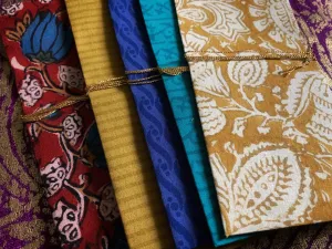 Block Print Fabric Envelope (Set of 5)