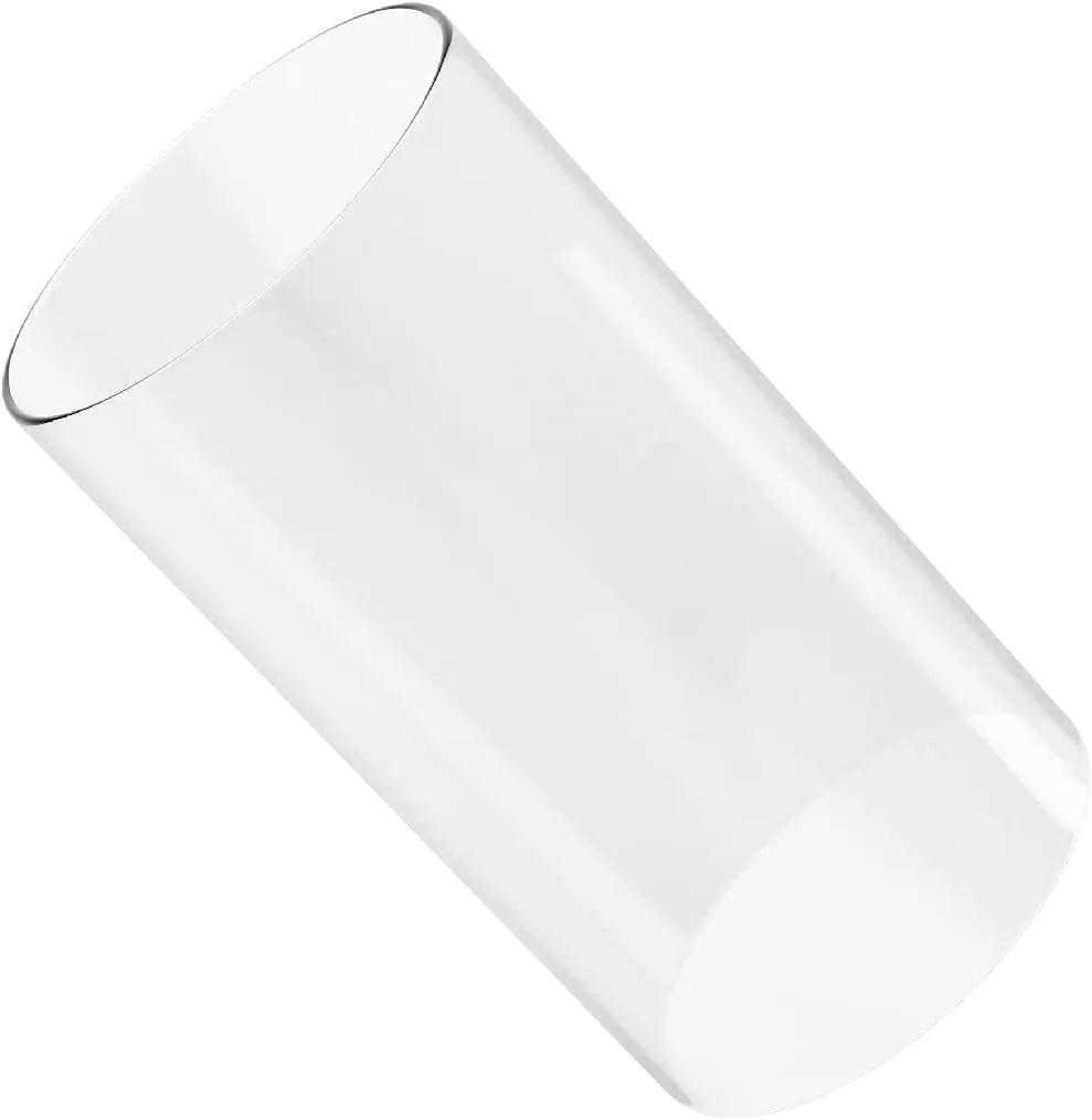 Borosilicate Glass, Clear Candle Holder, Glass Chimney for Candle Open Ended, Glass Hurricane Candle Holders Diameter 3", Height 8"