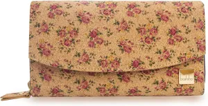boshiho Natural Cork Wallet - Large Capacity Smart Phone Long Clutch Purse for Women Vegan Gift